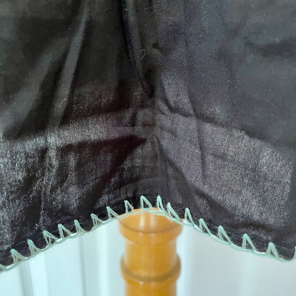 Heavily Embroidered 100% Rayon Black Tunic Top Size XXL - Picture 5 of 13